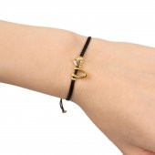 SİYAH İP V HARFİ BİLEKLİK - 1