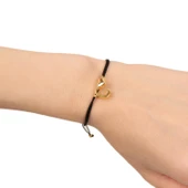 SİYAH İP C HARFİ BİLEKLİK - 1