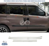 Fiat Doblo Krom Cam Çıtası 4 Parça 2010-2015 Paslanmaz Çelik thumbnail 1