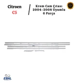 Citroen C5 Krom Cam Çıtası 6 Parça 2004-2008 Arası P. Çelik thumbnail 3