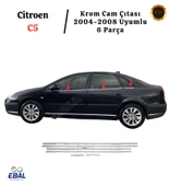 Citroen C5 Krom Cam Çıtası 6 Parça 2004-2008 Arası P. Çelik thumbnail 2