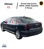 Citroen C5 Krom Cam Çıtası 6 Parça 2004-2008 Arası P. Çelik thumbnail 4