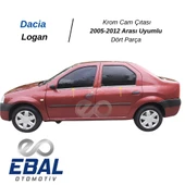 Dacia Logan Krom Cam Çıtası 4 Parça 2005-2012 Arası Uyumlu P. Çelik thumbnail 3