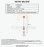 TT Aydınlatma TT023-1-ESK  Damla Modeli Eskitme Tekli Avize - 4