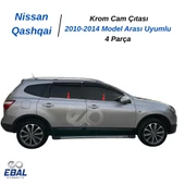 Nissan Qashqai +2 Krom Cam Çıtası 4 Parça 2010-2014 Arası Uyumlu P. Çelik thumbnail 3