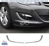Opel Astra J Sedan-HB Krom Sis Farı Çerçevesi 2 prç 2012-2015 Paslanmaz Çelik - 1