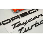 Porsche Taycan Turbo Bagaj 3M 3D ABS Yazı Logo Amblem Seti thumbnail 3