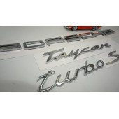 Porsche Taycan Turbo S Bagaj 3M 3D ABS Yazı Logo Amblem Seti - 4