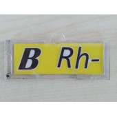 KAN GRUBU B RH NEGATİF (B RH -) ŞEFFAF KUTULU (SARI) KAN GRUBU KARTI - 1
