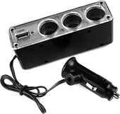 Oto Çakmaklık Çoğaltıcı 3 Port + 1 Usb - 1a 5 V - 1