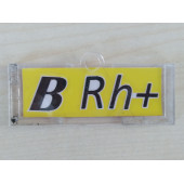 KAN GRUBU B RH POZİTİF (B RH +) ŞEFFAF KUTULU (SARI) KAN GRUBU KARTI - 1