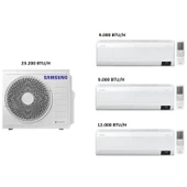 Samsung Windfree Duvar Tipi Multi Klima 9+9+12 Btu/H + 6,8 Kw Dış - 1