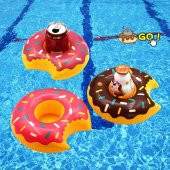 Deniz Yatağı Şişme Bardak Tutucu Donut Siyah - 4