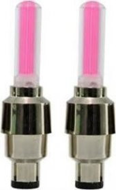 Hareket Sensörlü Pembe Işıklı Sibop Kapağı Lambası Araba Bisiklet - 1