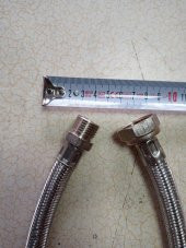 6 mt 3/4x1/2 Kalın Çelik Örgülü Bağlantı Hortumu Nipelli 1 Ad - 1