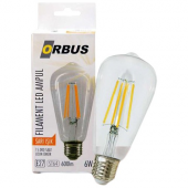ORBUS LED FLAMENT ST-64 ARMUT 6W SEFFAF E27 Günışığı - 1