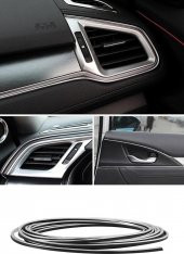 HLD Krom Trim Fitilli Yeni Nesil Araç Içi Ip Şerit Balık Sırtı Nikelajlı - 3