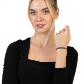 Nipora El İşçiliği Modern Tasarım 1000 Ayar Gümüş Kazaz Kadın Bileklik - 7