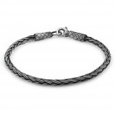 Nipora El İşçiliği Thick Foxtail Tasarım 1000 Ayar Gümüş Kazaz Kadın Bileklik - 1