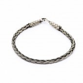 Nipora El İşçiliği Thick Foxtail Tasarım 1000 Ayar Gümüş Kazaz Kadın Bileklik - 5