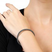 Nipora El İşçiliği Thick Foxtail Tasarım 1000 Ayar Gümüş Kazaz Kadın Bileklik - 7