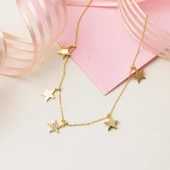 Yıldızlar 14 Ayar Altın Kolye thumbnail 5