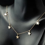 Yıldızlar 14 Ayar Altın Kolye thumbnail 4