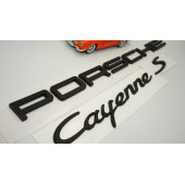 Porsche Cayenne S Bagaj 3M 3D ABS Yazı Logo Amblem Seti - 4