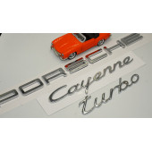 Porsche Cayenne Turbo Bagaj 3M 3D ABS Yazı Logo Amblem Seti thumbnail 2