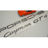 Porsche Cayman GT4 Bagaj 3M 3D ABS Yazı Logo Amblem Seti - 2