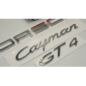 Porsche Cayman GT4 Bagaj 3M 3D ABS Yazı Logo Amblem Seti - 3