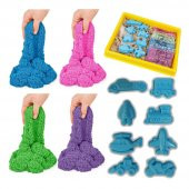 Kinetik Oyun Kumu Havuzlu 1000 Gr ve Araç Kalıpları 8 Adet Heroes Kinetik Kum Havuzlu - 1