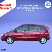 Renault Scenic 1 Krom Cam Çıtası 4 Parça 1999-2003 Arası Uyumlu Paslanmaz Çelik thumbnail 4