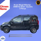 Citroen Nemo Krom Sürgü Nikelajı 2 Parça 2008 Üzeri P.Çelik thumbnail 1