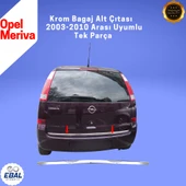 Opel Meriva Krom Bagaj Alt Çıtası 2003-2010 Arası Paslanmaz Çelik thumbnail 1