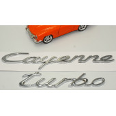 Porsche Cayenne Turbo Bagaj 3M 3D ABS Yazı Logo Amblem Seti thumbnail 3