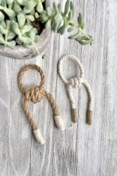 6 Adet Bohem Krem Halatlı Peçete Yüzüğü thumbnail 2