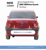 Dacia Logan Krom Bagaj Alt Çıtası 2005-2008 Model Arası Paslanmaz Çelik thumbnail 2
