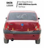 Dacia Logan Krom Bagaj Alt Çıtası 2005-2008 Model Arası Paslanmaz Çelik thumbnail 3