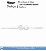 Nissan Qashqai Krom Bagaj Alt Çıtası 2007-2014 P.Çelik thumbnail 4