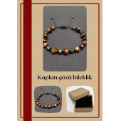 Kaplan Gözü ve Hematit Taş Bileklik - 1