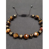 Kaplan Gözü ve Hematit Taş Bileklik - 2