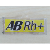 KAN GRUBU AB RH POZİTİF (AB RH +) ŞEFFAF KUTULU (SARI) KAN GRUBU KARTI - 1