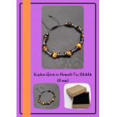 Kaplan Gözü ve Hematit Taş Bileklik (8 mm) - 1