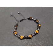 Kaplan Gözü ve Hematit Taş Bileklik (8 mm) - 2