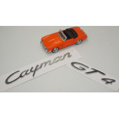 Porsche Cayman GT4 Bagaj 3M 3D ABS Yazı Logo Amblem Seti - 2