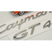 Porsche Cayman GT4 Bagaj 3M 3D ABS Yazı Logo Amblem Seti - 4