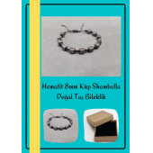 Hematit 8mm Küp Shamballa Doğal Taş Bileklik - 1