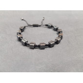 Hematit 8mm Küp Shamballa Doğal Taş Bileklik - 2