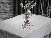 Papatya Kordone Tek Masa Örtüsü Gri thumbnail 1